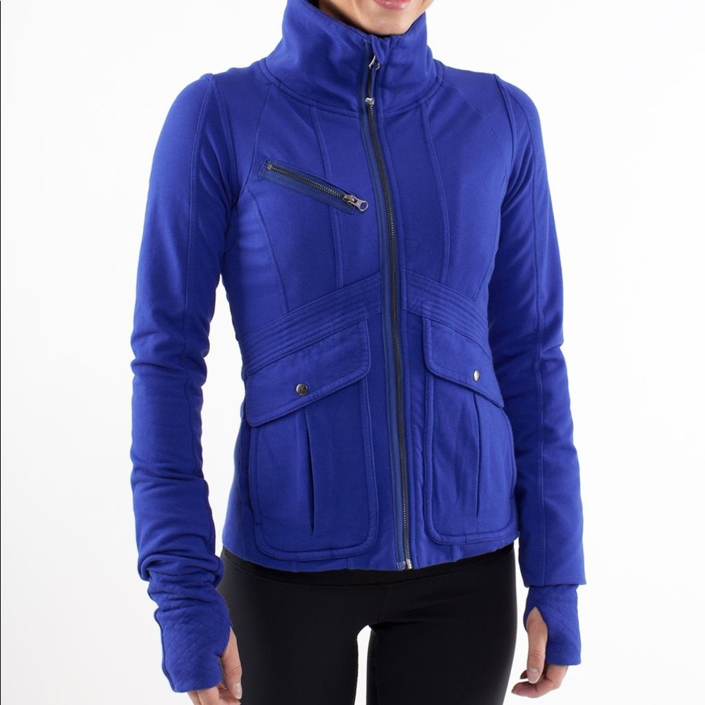 Lululemon It's Happening Jacket Pigment Blue size 6